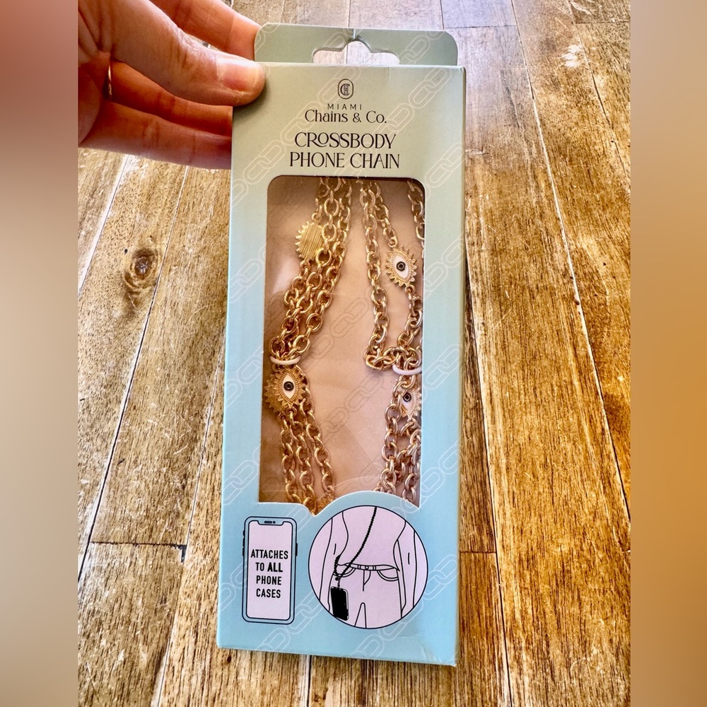 NET - Chic Evil Eyes Gold Crossbody Phone Chain